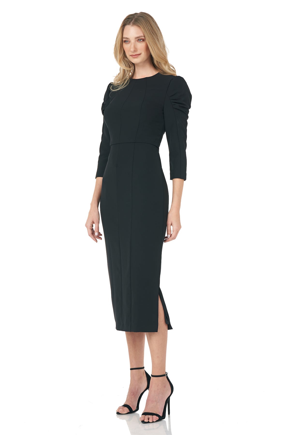 Stretch Crepe Midi Dress
