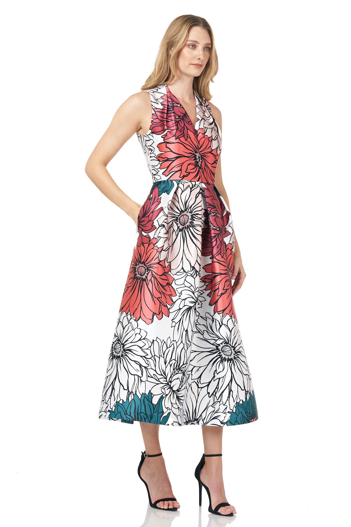 Printed T-Length Dress