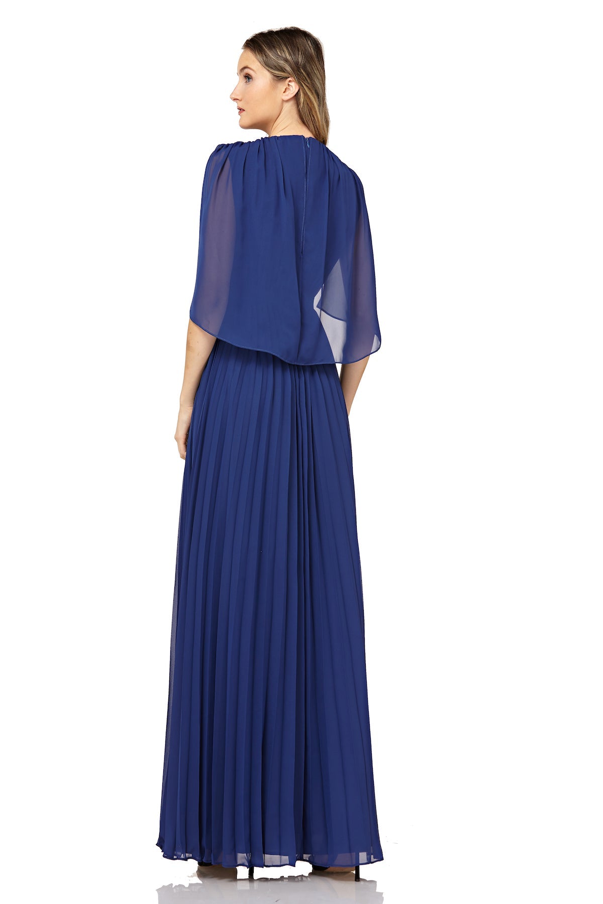 V-Neck Pleated Gown
