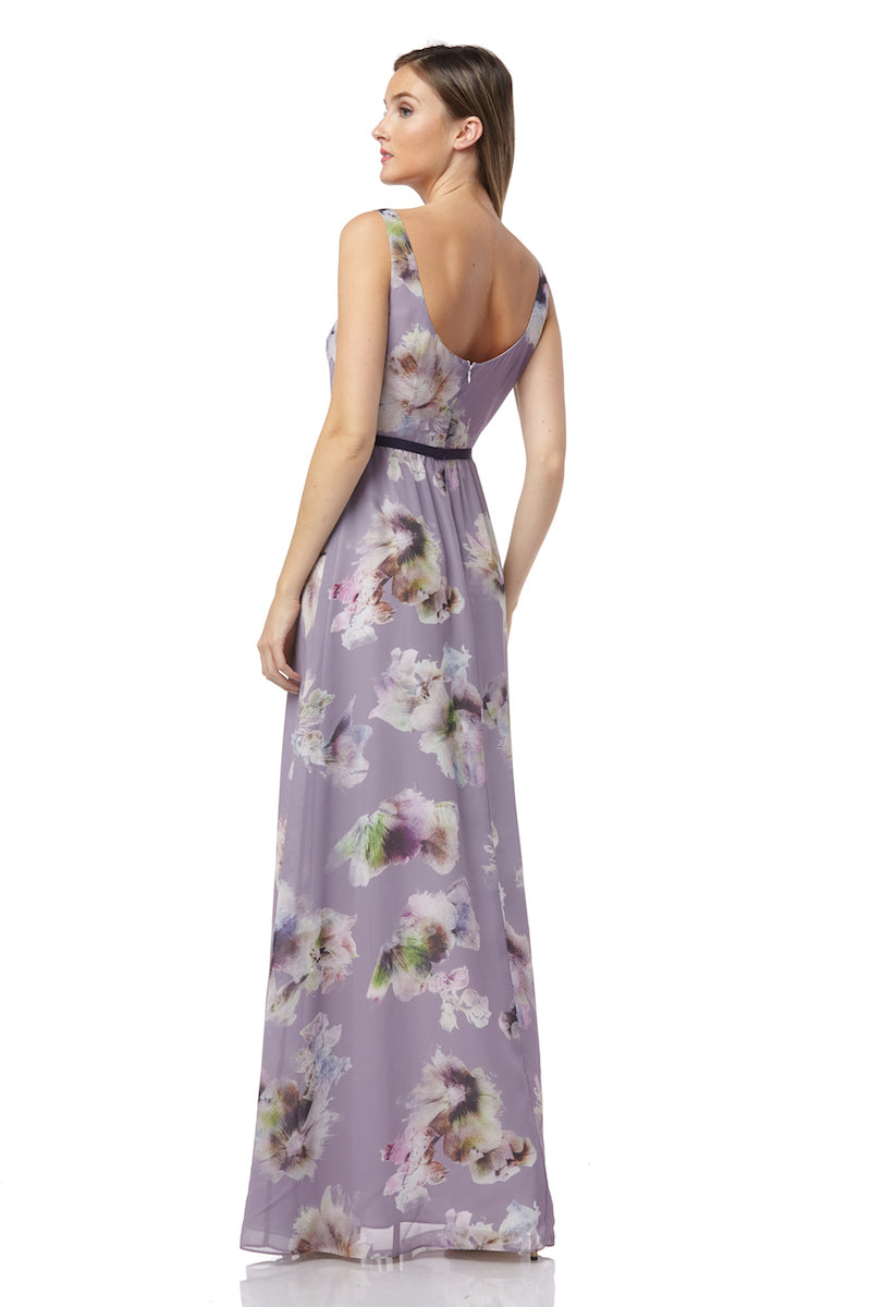 Printed Chiffon Gown