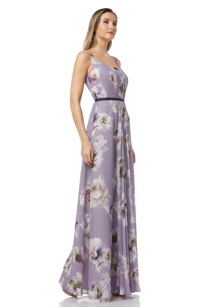 Printed Chiffon Gown